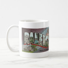  Grote Brief RALEIGH, NC briefkaart Koffiemok