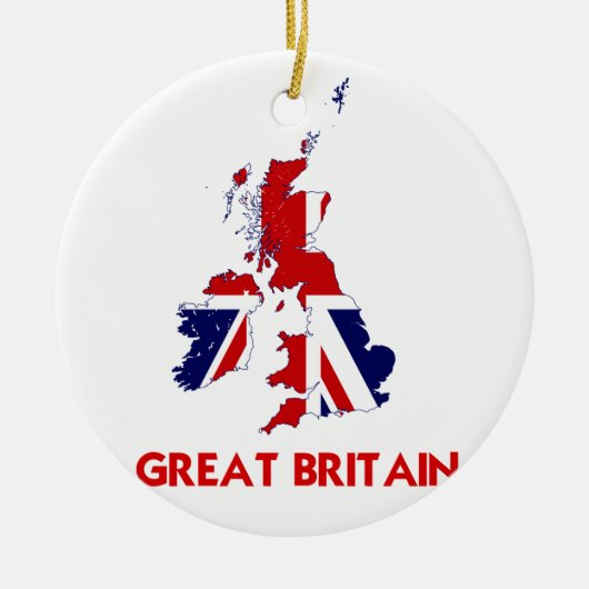 GROTE BRITAIN-KAART KERAMISCH ORNAMENT (Voorkant)