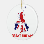 GROTE BRITAIN-KAART KERAMISCH ORNAMENT (Links)
