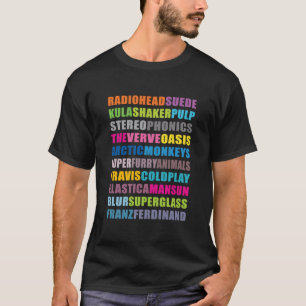 GROTE BRITPOP BAND T-SHIRT