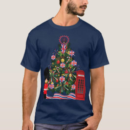 Grote Britse kerstboom Euro Brits Europa T-shirt