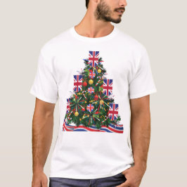Grote Britse kerstboom Euro Brits Europa T-shirt