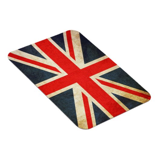 Grote Britse vlag in Grunge Magneet (Rechterzijde)