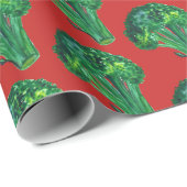 Grote broccoli rode groene kerstcadeauverpakking w cadeaupapier (Rol Hoek)