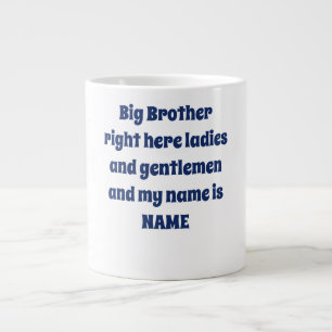 Grote Broer Aangepaste Naam – Krachtig Familie Des Koffiekop