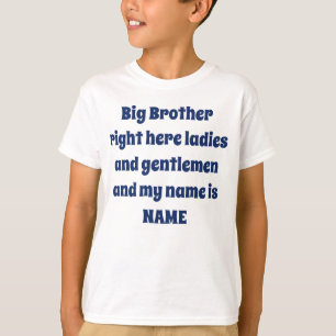 Grote Broer Aangepaste Naam – Krachtig Familie Des T-shirt