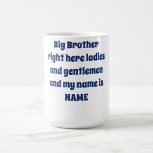 Grote Broer Aangepaste Naam – Vet Familiedesign Koffiemok