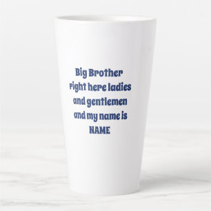 Grote Broer Aangepaste Naam – Vet Familiedesign Latte Mok