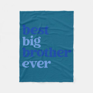 Grote Broer Altijd Grijs Met Blauwe Tekst Jongens Fleece Deken
