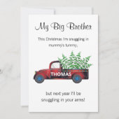 grote broer baby aankondiging Xmas grappige vracht (Voorkant)