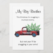 grote broer baby aankondiging Xmas grappige vracht (Voorkant / Achterkant)