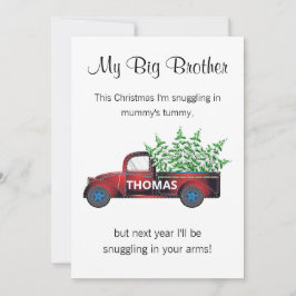 grote broer baby aankondiging Xmas grappige vracht
