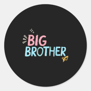 Grote Broer Baby Broer Jongen Zwangerschap Dag Van Ronde Sticker