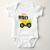 Grote Broer Bouw Gele Dump Truck Romper (Voorkant)