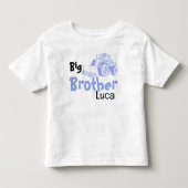 Grote Broer Bulldozer Aangepaste Naam - Bouwsector Kinder Shirts (Voorkant)