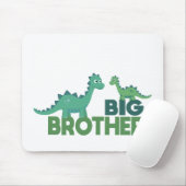Grote broer dinosaur cartoon diersibling muismat (Met muis)