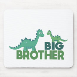 Grote broer dinosaur cartoon diersibling muismat