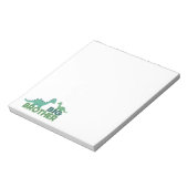Grote broer dinosaur cartoon diersibling notitieblok (Linkerzijde)
