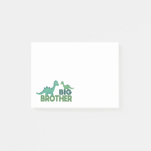 Grote broer dinosaur cartoon diersibling post-it® notes (Voorkant)