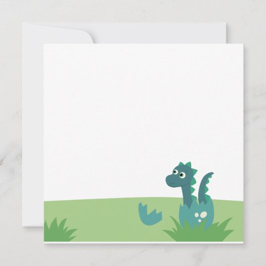 Grote broer dinosaur cartoon jongens, dino sibling (Achterkant)