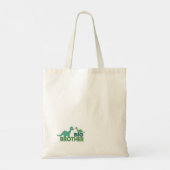 Grote broer dinosaurus cartoon dier dino bro tote bag (Achterkant)