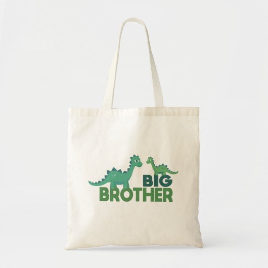 Grote broer dinosaurus cartoon dier dino bro tote bag (Voorkant)