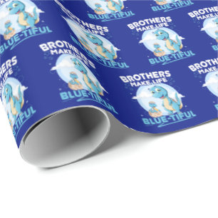 Grote Broer Dinosaurus Prachtig Leven Pun Cadeaupapier