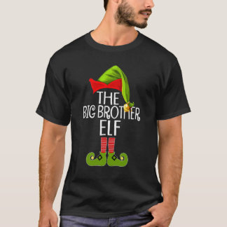 Grote Broer Elf Familie Groep Matching Kerst Pa T-shirt