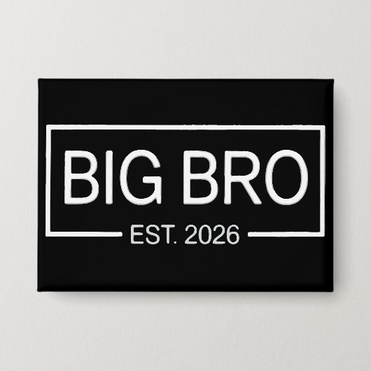 Grote Broer Gesticht 2026 Nieuwe Grote Broer Zwang Button (Voorkant)