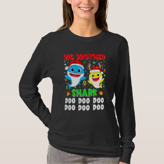 Grote Broer Haai Kerst Doo Doo Familie Matchin T-shirt
