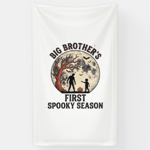 Grote Broer Halloween Eerste Griezelseizoen Vintag Spandoek