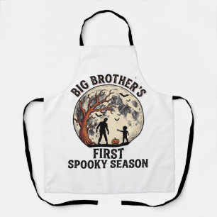Grote Broer Halloween Eerste Spookseizoen Vintage Schort