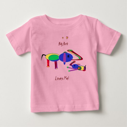 Grote broer houdt van mij Baby T-Shirt (Voorkant)