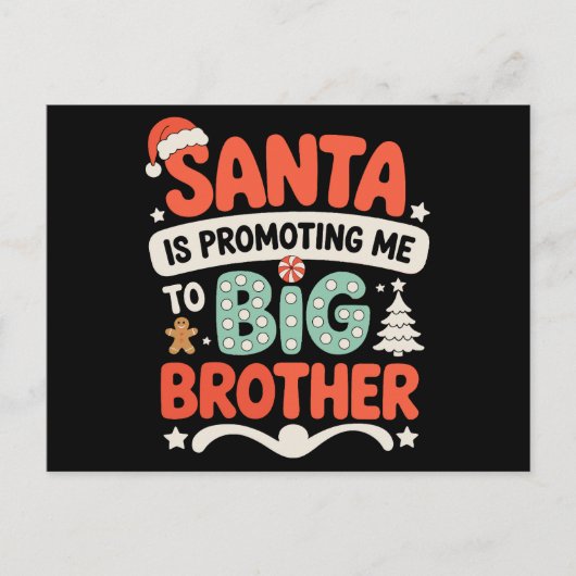 Grote Broer Kerstman Hoed Kerst Aankondiging Xmas (Voorkant)