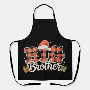 Grote Broer Kerstman Hoed Kerst Rode Buffalo Plaid Schort