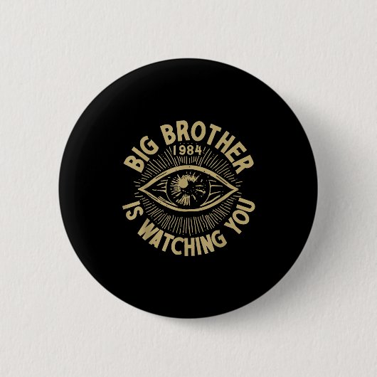 Grote Broer kijkt mee Ronde Button 5,7 Cm (Voorkant)