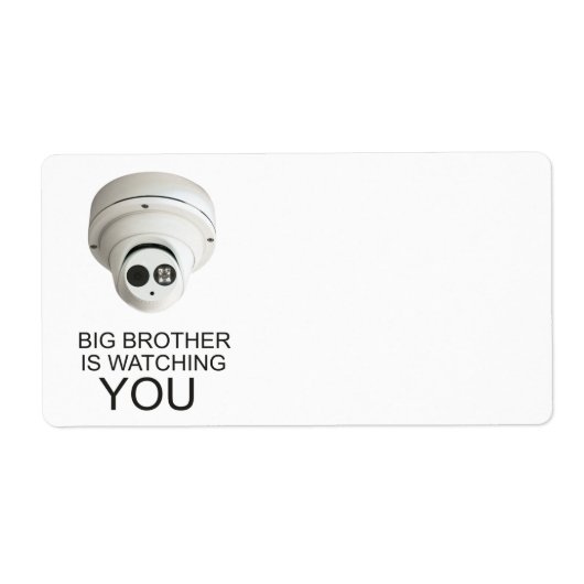 Grote broer kijkt naar je etiket (Voorkant)