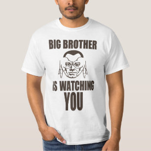 Grote broer kijkt naar je t-shirt (vingerbril)