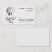 Grote broer kijkt naar je visitekaartje (Voorkant / Achterkant)