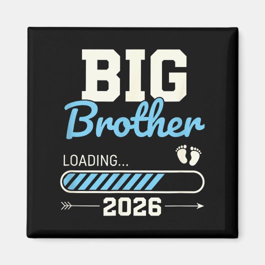 Grote broer laadt 2026 zwangerschapsaankondiging magneet (Voorkant)