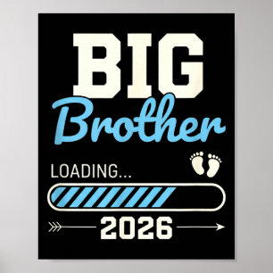Grote broer laadt 2026 zwangerschapsaankondiging poster