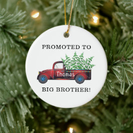grote broer nieuwe baby - aankondiging keramisch ornament