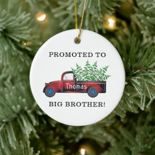 grote broer nieuwe baby - aankondiging keramisch ornament