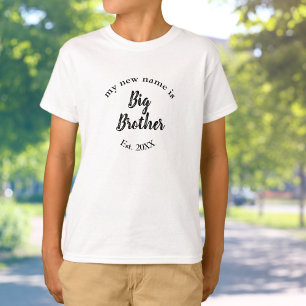 Grote Broer Nieuwe Broer of Zus Aankondiging T-shirt