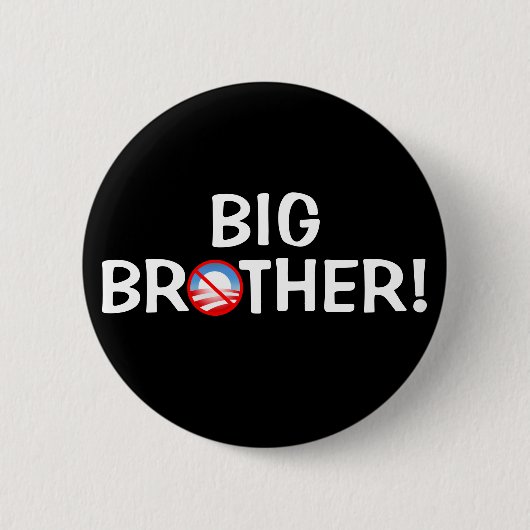 Grote Broer! - Obama Ronde Button 5,7 Cm (Voorkant)