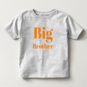 Grote Broer oranje letters schattig Kinder Shirts