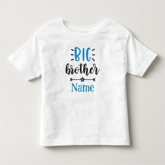 Grote Broer Persoonlijke Naam Schattig Kinder Shirts (Voorkant)
