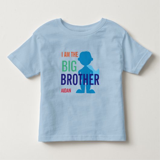 Grote Broer Persoonlijke Superheld Silhouet Jongen Kinder Shirts (Voorkant)