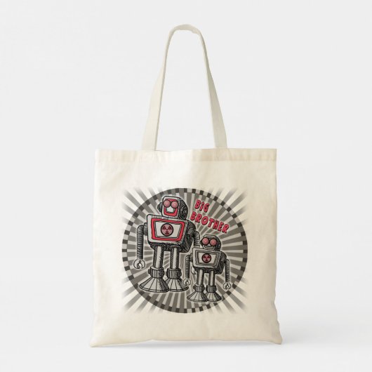 Grote Broer Robot Boodschappentas Tote Bag (Achterkant)