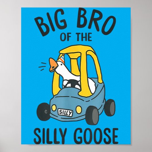 Grote Broer Van De Domme Gans 1e Verjaardag Kinder Poster (Voorkant)